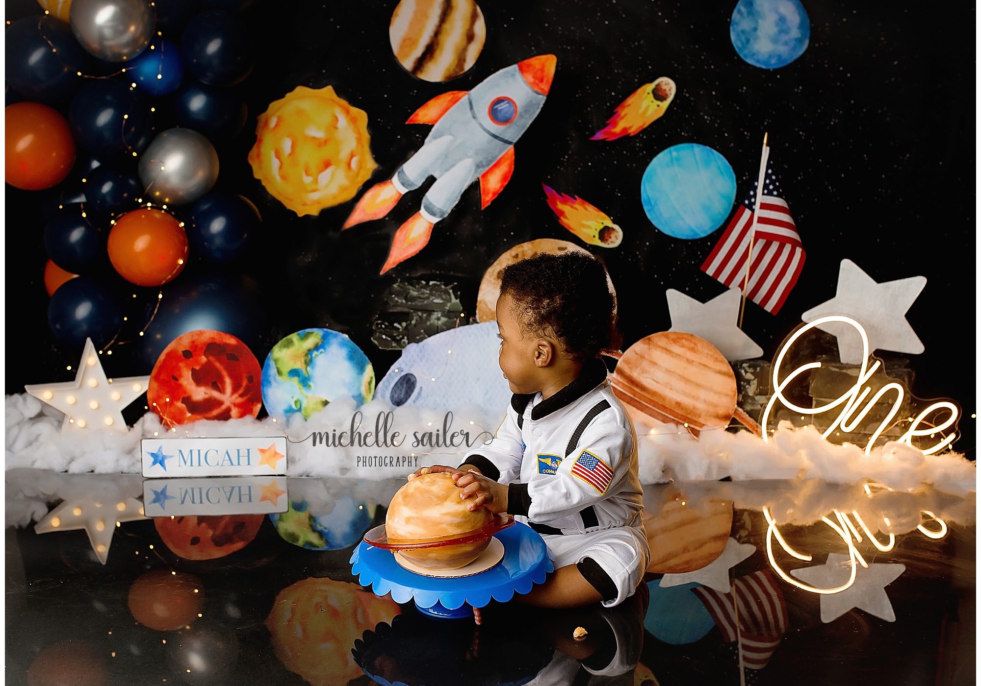 Houston Cake Smash Photography by Michelle Sailer Photography.